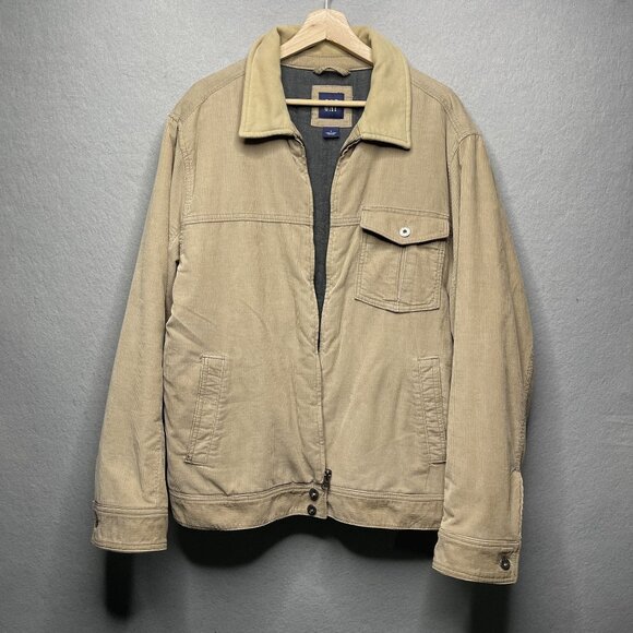 Gap Corduroy Trucker Jacket Men’s Large Light Brown Khaki - Picture 1 of 6